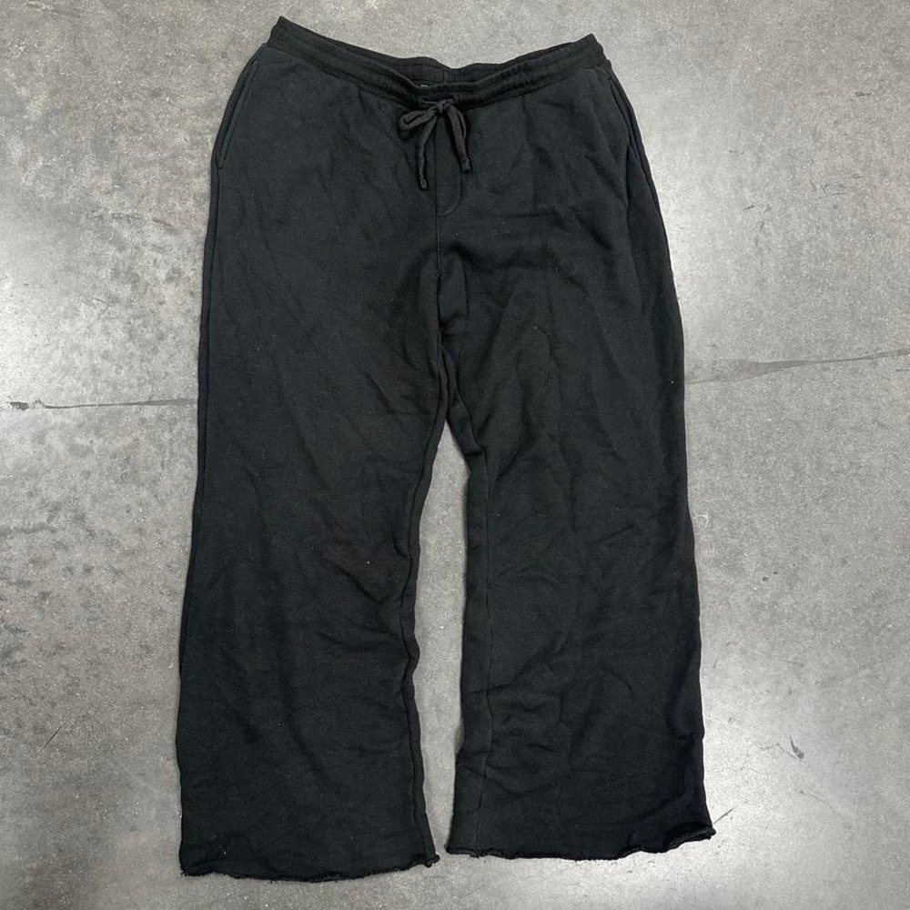 J.Crew black baggy wide leg drawstring sweatpants Size Lg [34x30]